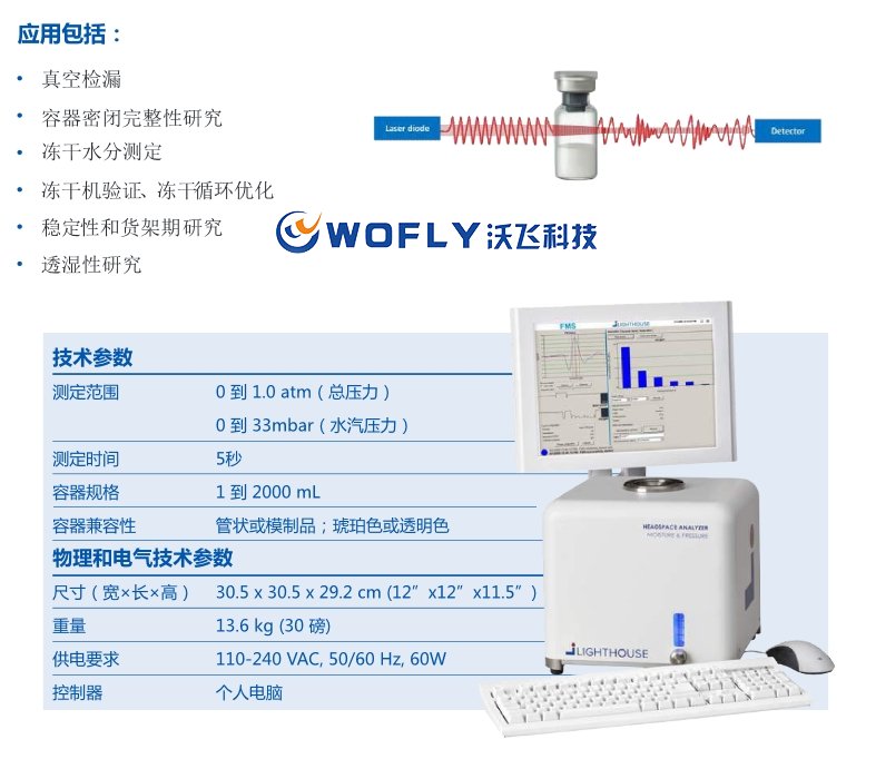 WITT威特FMS-1400水汽/真空度測試儀系統(tǒng)技術參數(shù)